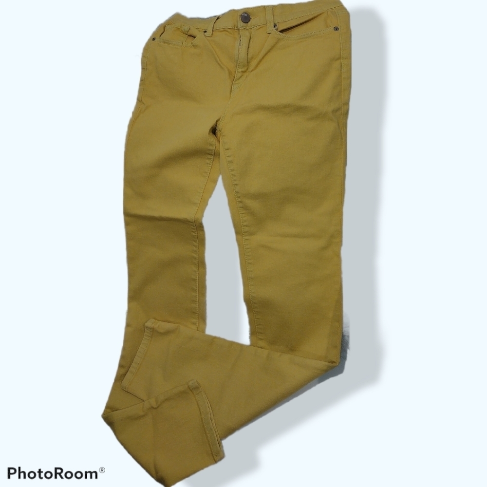 30x34 cigarette high rise skinny jean yellow